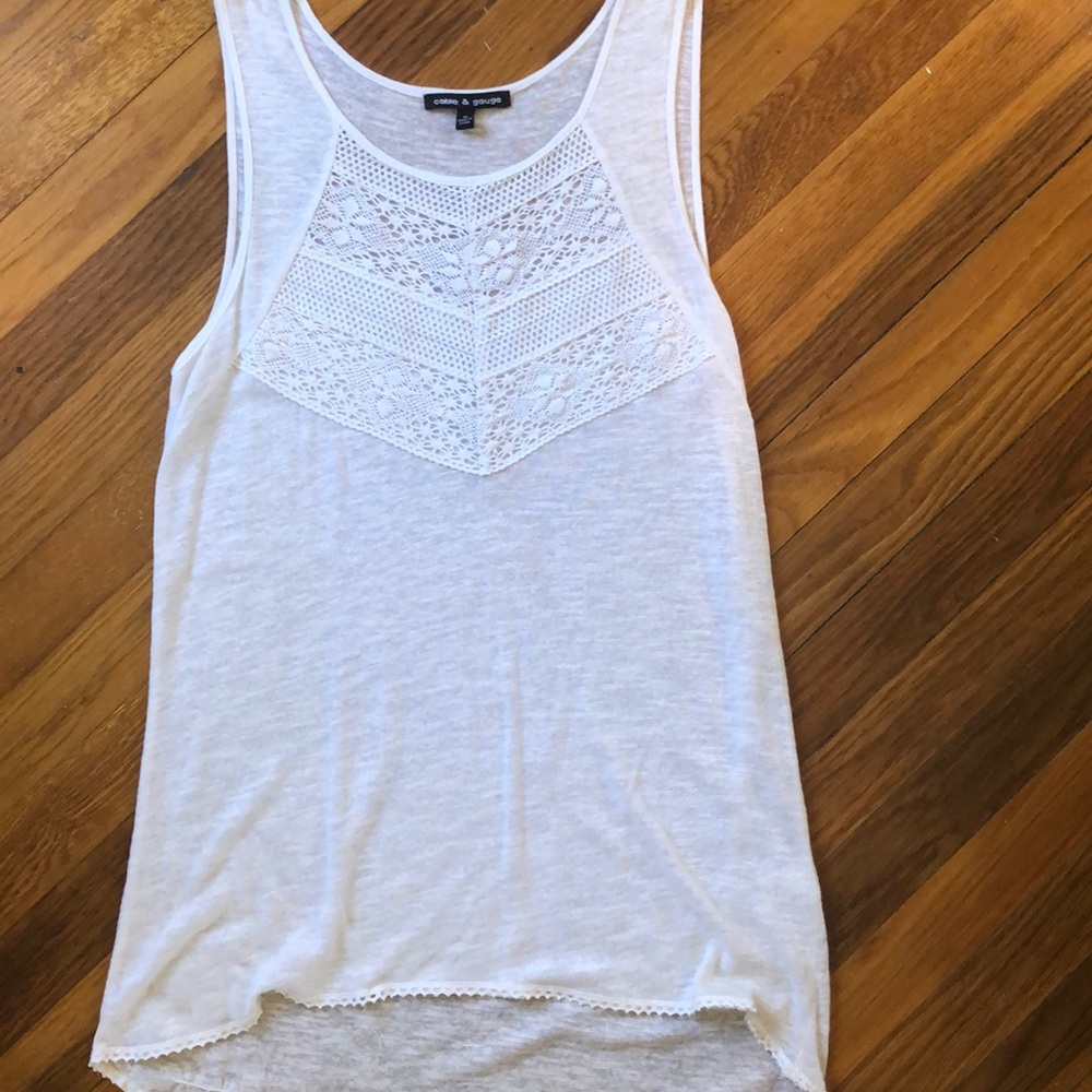 Cable and gauge tank top.